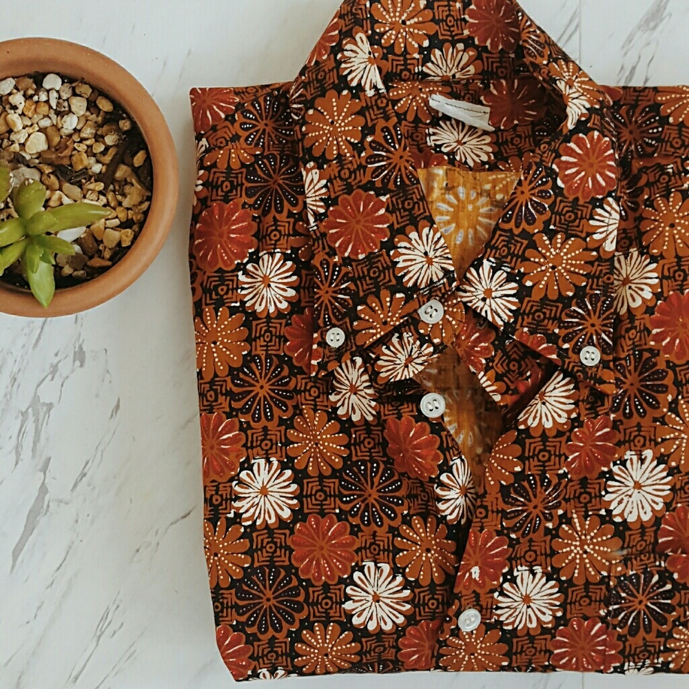 Men's 60s Vtg Floral Shirt